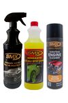 Susuz Motor Temizleme Spreyi + Seramik Katkılı Hızlı ve Pratik Cila + Konsantre %40 Cilalı Oto Şampuanı  (ARAÇ BAKIM SETİ-3)